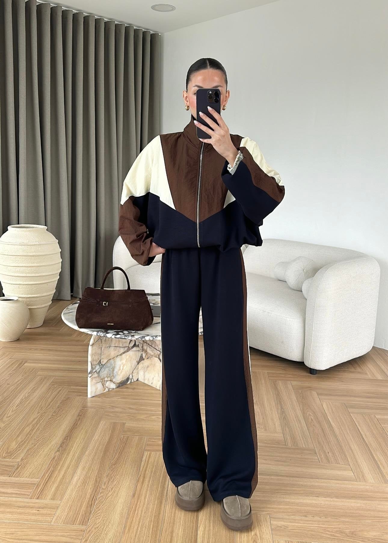 Renk Parçalı Eşofman Takım LACİVERT