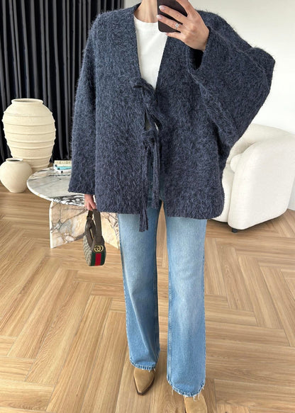 Yünlü Bağlamalı Ceket LACİVERT