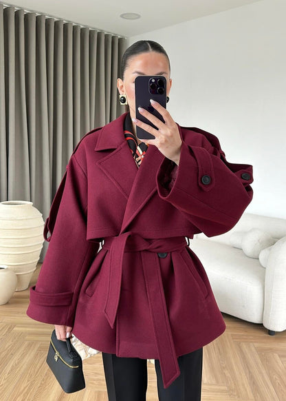 Ara Boy Kaşe Kaban BORDO