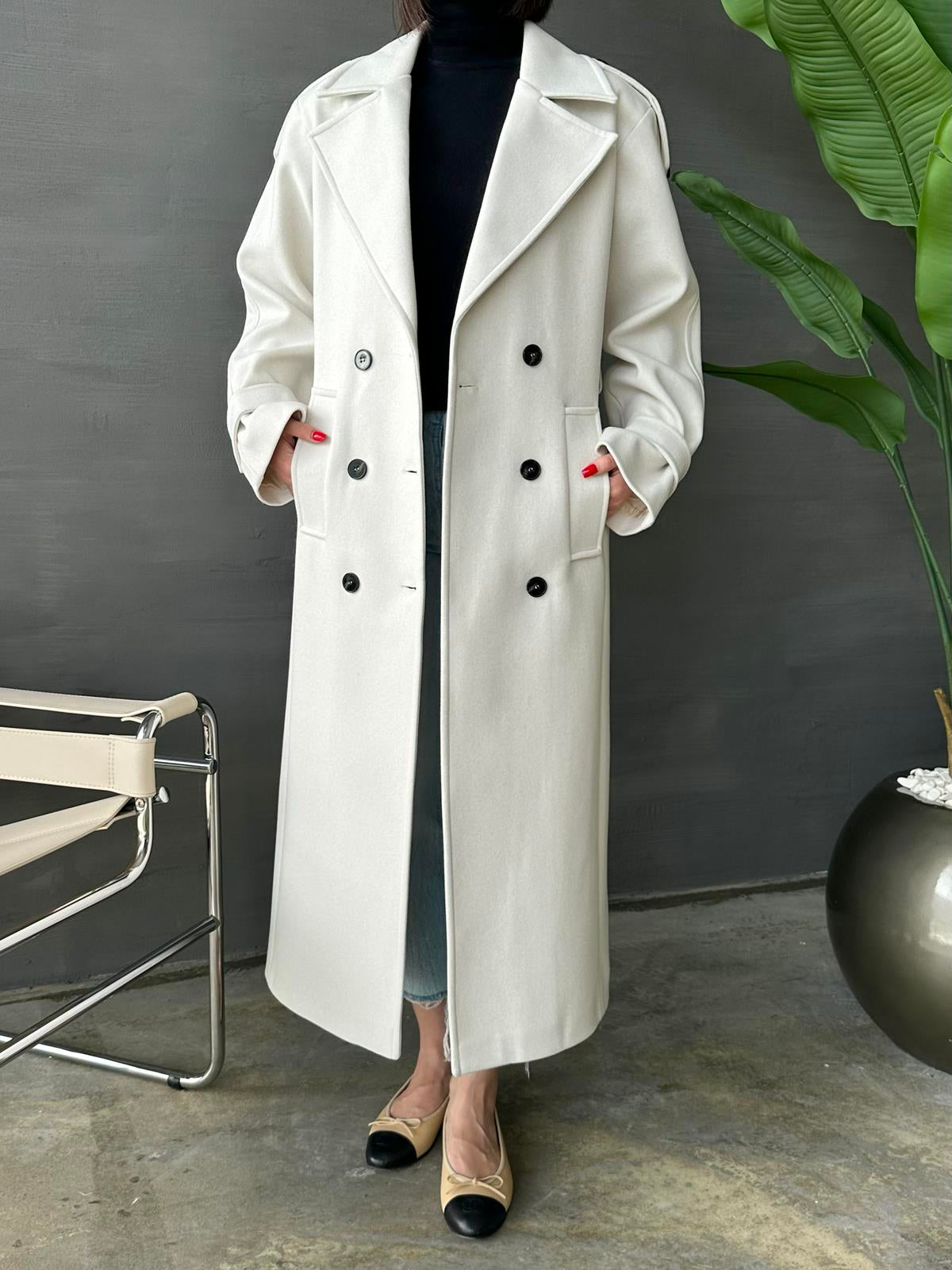 Vatkalı Apoletli Premium Kaban TAŞ