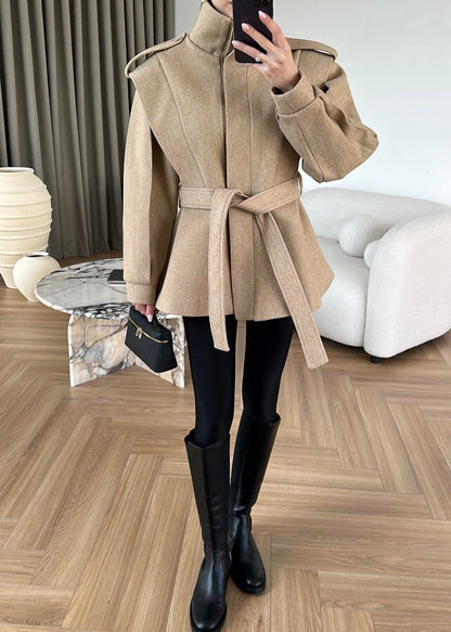 Volanlı Kaşe Kaban CAMEL